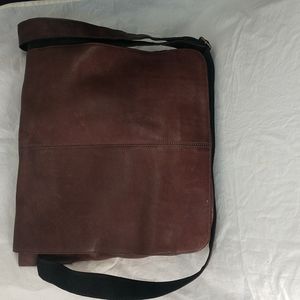 Oversized Messenger Bag Unisex Genuine Leather